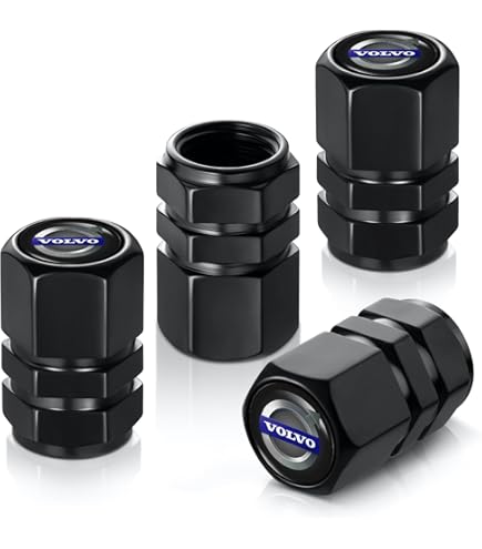 Bouchons De Valve Aluminium Pour Volvo - XC60, S90, XC40, V40… Lot De 4, Protection Anti-poussière