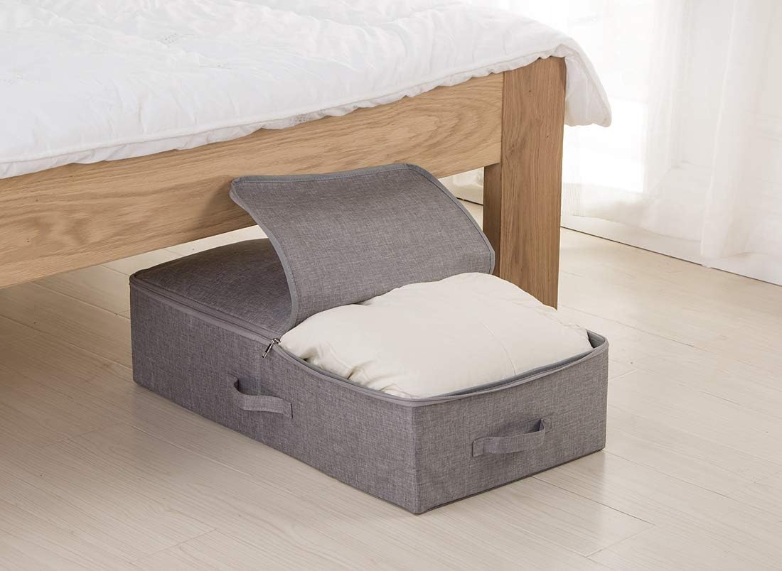 iwill CREATE PRO Under Bed Storage Container, Underbed Shoe Storage Organizer Box with Lid,Dark Gray: Home & Kitchen