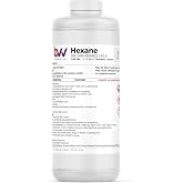 BVV High Purity Lab Grade Hexane Solvent - 99% Pure Lab Solvent for Chemical Reaction, Extraction &amp; Chromatography - Versatile Super Solvent - Easy Storage &amp; Use Non-Polar Solvent - 1 Quart