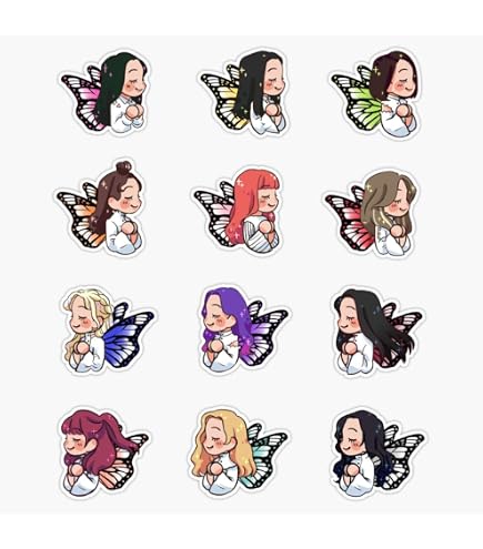Amazon.com: Loona Butterfly Xx Group Photo Bumper Sticker Vinyl