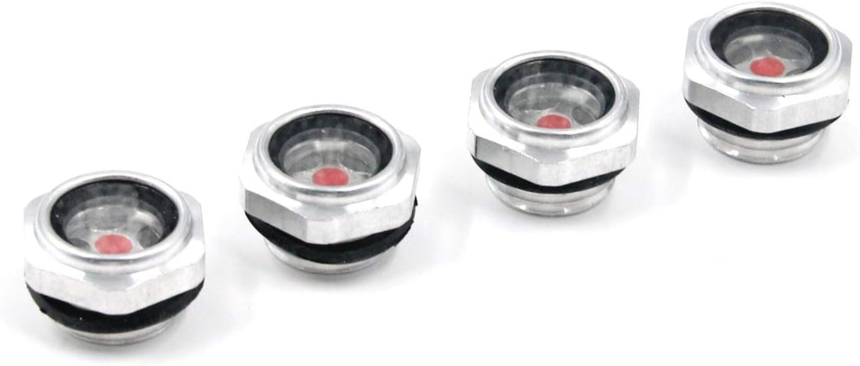 Mtmtool 4pcs G1 2 Male Threaded Dia Oil Liquid Level Clear Sight Glass Air Compressor Fittings With O Ring Amazon Com
