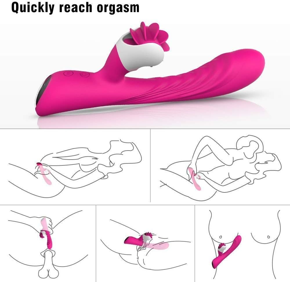 9 Speed Wireless Waterproof Magic Tongue Vibrant Oral Tongue Simulator Licking Toys for Women, T-Shirt-Stick02