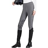 Harrison Howard Female Riding Breeches with Perforated Holes Stretchy Breathable Horse Riding Pants with Silicone Patterns