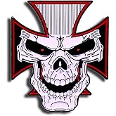 Skull Pin, Funny Lapel Pin for Men, Halloween Brooch for Women Fashion, Cool Cross Skeleton Enamel Pins, Goth Brooches, Hat Pins, Punk Backpack Pin for Bags Backpacks Sambas Socks Shoes Cosplay Hats Gifts for Christmas Birthday Fathers Day