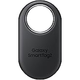 Samsung Galaxy SmartTag2, Bluetooth Tracker, Smart Tag GPS Locator Tracking Device, Item Finder for Keys, Wallet, Luggage, Pets, Use w/ Phones and Tablets Android 11 or Later, 2023, 1 Pack, Black
