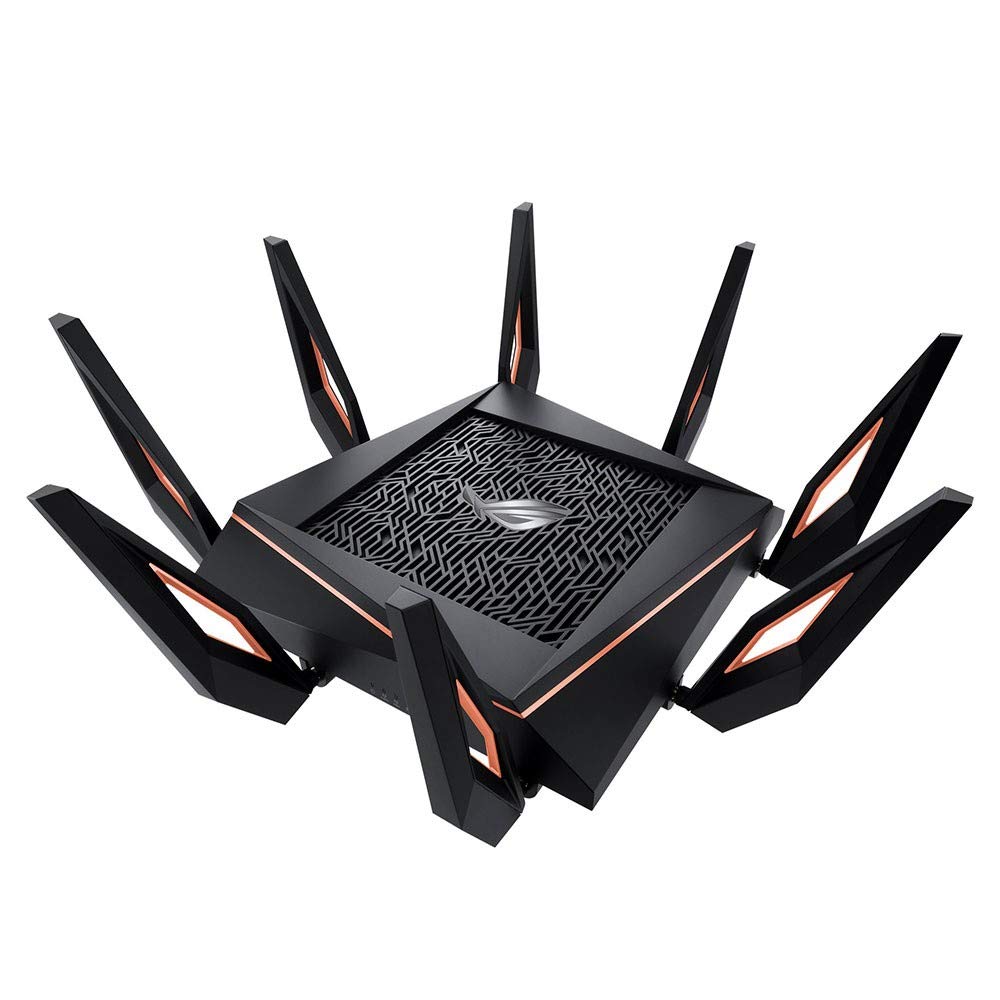ASUS ROG Rapture GT-AX11000 Tri-Band WiFi 6 Extendable Gaming Router, 2.5G Ports, ASUS Range Boost Plus, Triple-level Game Acceleration, Subscription-free Network Security, AiMesh Compatible