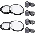 2 Sets Stethoscope Replacement Parts Adult and Pediatric Replacement Diaphragm and Silicone Stethoscope Ear Tips Accessories(Gray)