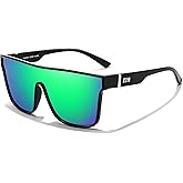 FEISEDY Sunglasses for Women Men, Fashion Mirrored Single Lens, Driving Beach Sunnies UV400 Shades B2996