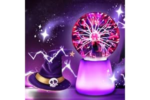 Plasma Ball Lamp, Static Electricity Balls Light with Interactive Touch, USB Powered 7 Color Changing Lights Mood, Plasma Lam
