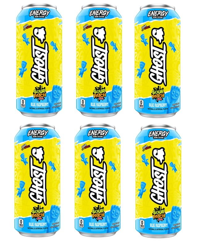 Ghost Energy Sour Patch Blue Raspberry Energy Drink 6Pack Of 16 Fl