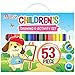 US Art Supply 53 Piece Children's Art and Activity Drawing and Marker Pen Set - Kids Arts and Crafts Projects - Washable Color Changer Markers - Colored Pencils - Highlighters - Oil Pastels