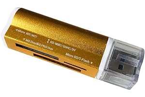 High Speed USB2.0 Memory Card Reader, USB Writer T Flash Card Reader for MS M2s Card, Driverless Card Reader