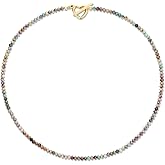 GAVU Crystal Beaded Necklace for Women, Summer Gemstone Necklace for Women 16.5"