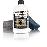 The Rag Company Solution Finish Black Trim Restorer Kit, 12 Fl Oz | Natural Oils, Silicone Free, VOC Compliant, 2 Microfiber Cloths, Applicator Sponge, 2 Nitrile Gloves