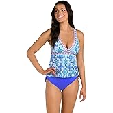 24th & Ocean Womens Over The Shoulder Tankini Swimsuit Top