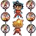 8 Pcs For Dragon Ball Balloons,Birthday Celebration Foil Balloon Set,Double Side DBZ Super Saiyan Goku Gohan Character Party Decorations