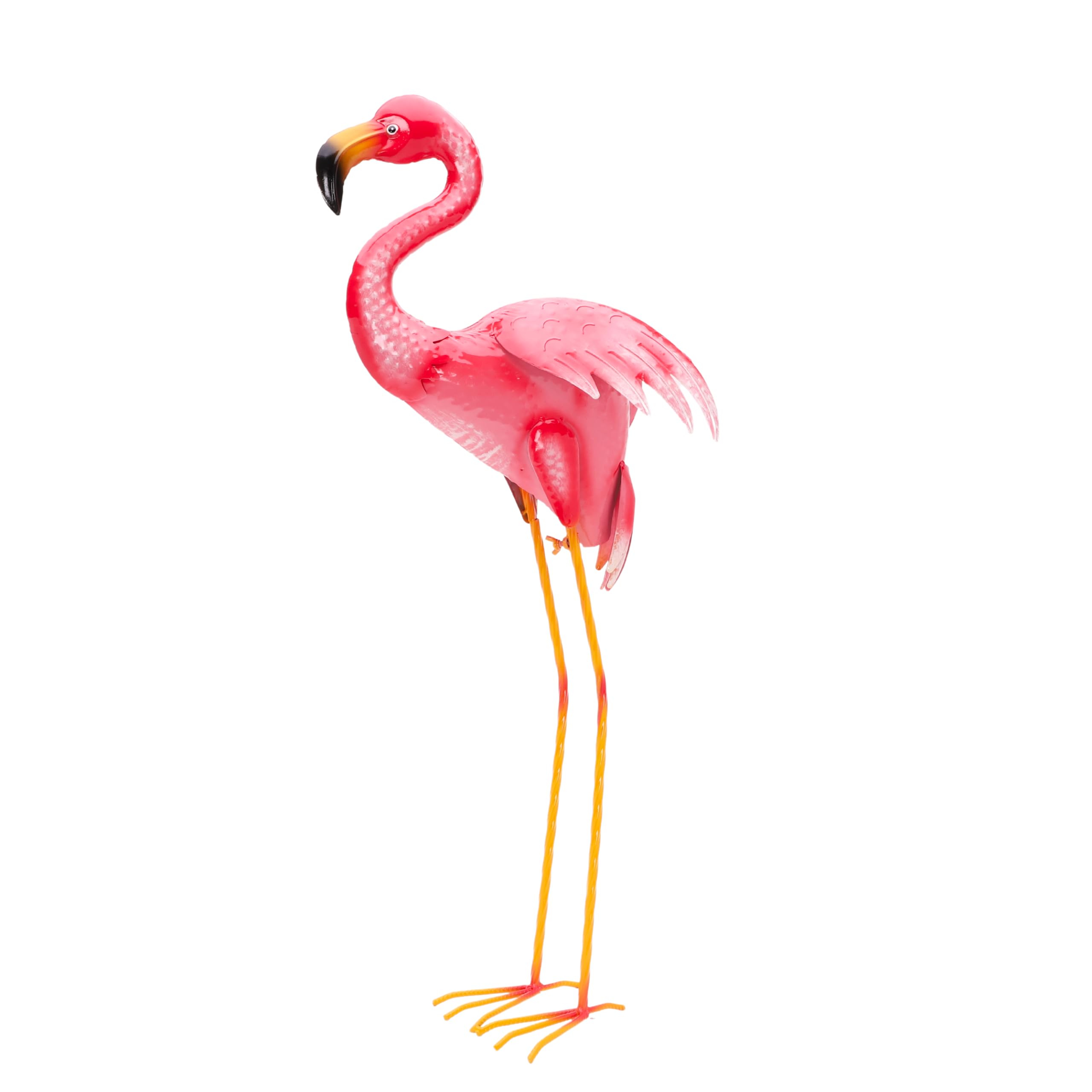 Christmas Concepts® Pink Metal Free Standing Flamingo Garden Sculpture - Indoor/Outdoor Garden Decoration (85cm Pink) (33.5'')