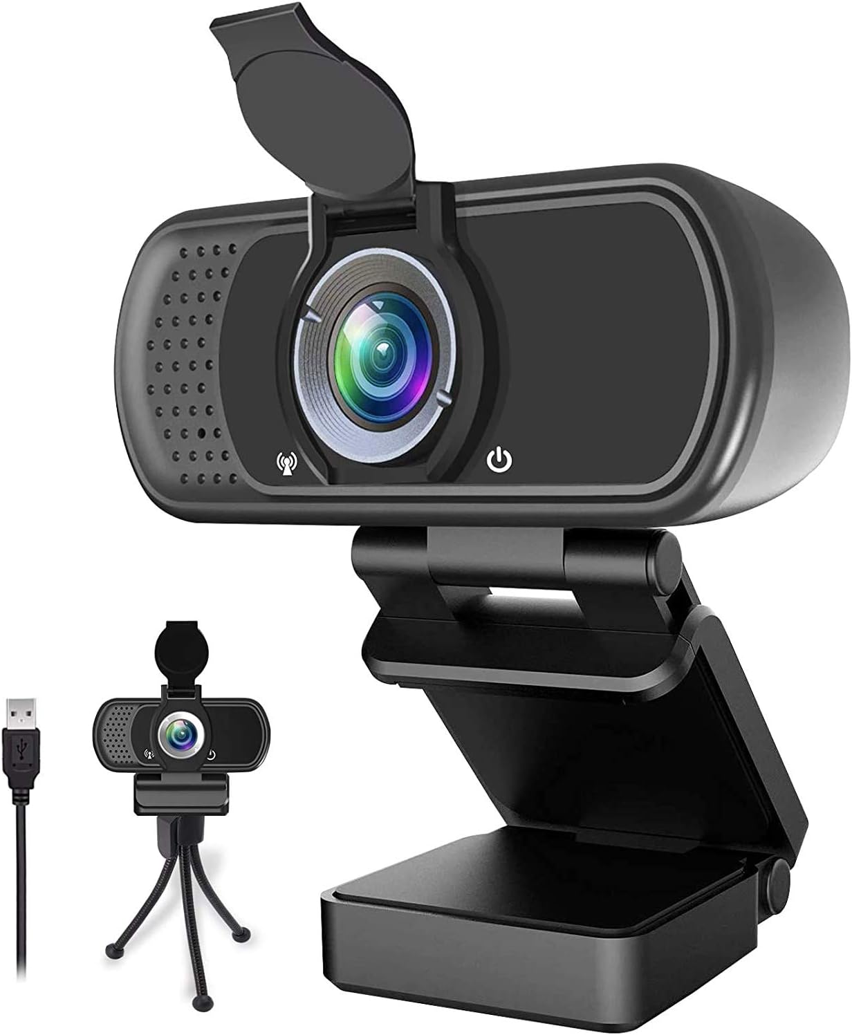 GoHZQ HD 1080P cámara web digital USB con micrófono estéreo cam para
