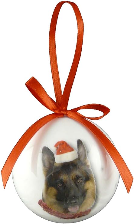 Immagini Natalizie Con Animali.Christmas Direct Palla Per Albero Di Natale Con Animali Pastore Tedesco Dimensioni 5 Cm 2 Amazon It Casa E Cucina