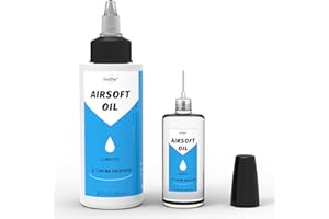 QUCSHIP Airsoft Oil 2 oz & 1 oz Needle Oiler 100% Silicone Air Gun Oil, Multi-Purpose Airsoft Chamber Lube, All Purpose Silicone Lubricant Oil for All Airgun