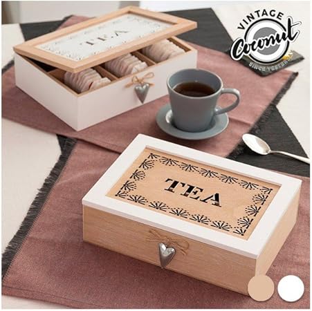Caja para Infusiones Tea Vintage Coconut: Amazon.es: Hogar