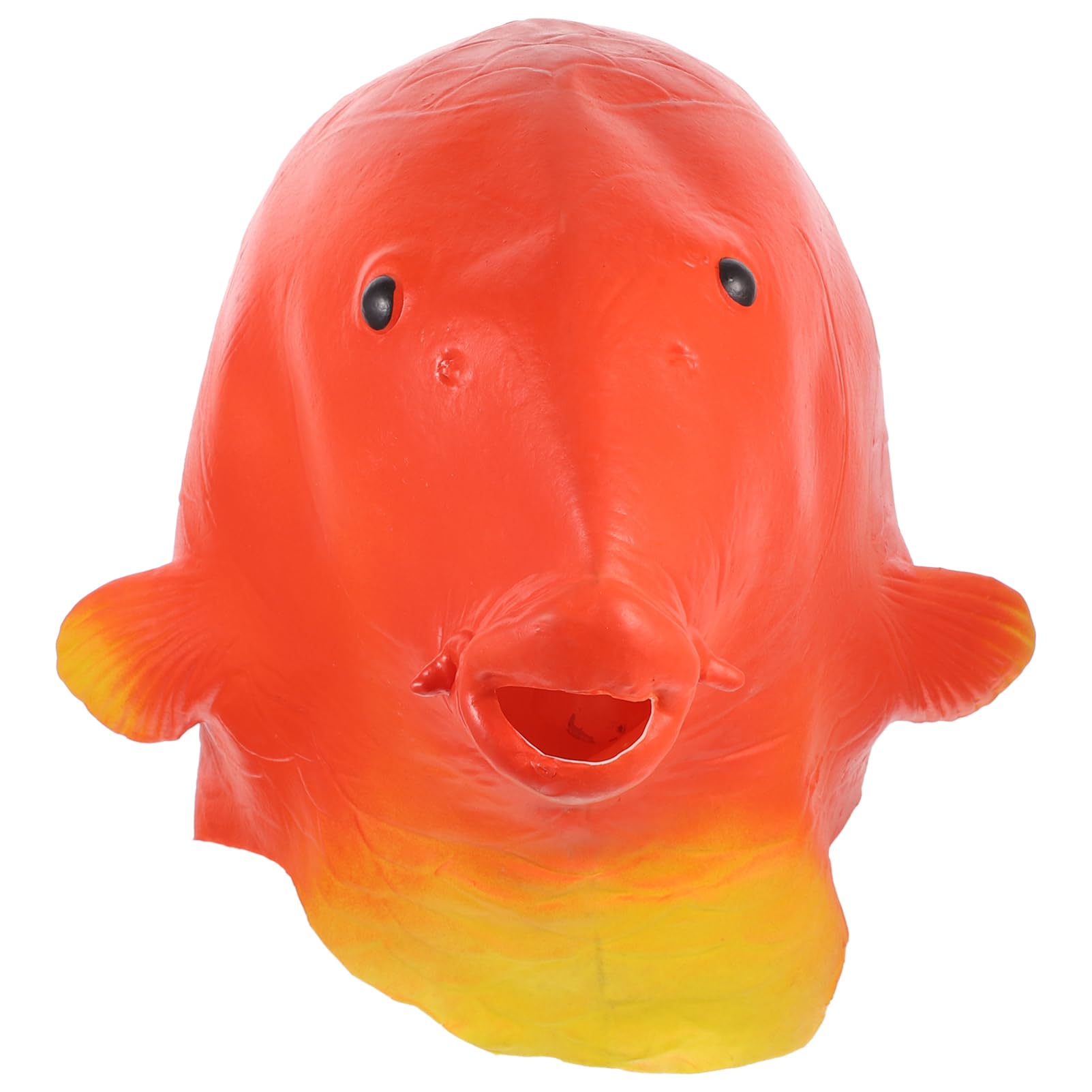 Kisangel Fish Mask: Realistic Fish Head Mask Goldfish Cosplay Headgear for Kids Adults Halloween Carnival Parties & Horror Events (32cm, Red)