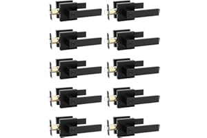 Tinewa 10 Pack Square Privacy Door Levers Locksets in Matte Black Finish, Bed/Bath Door Levers Keyless Interior Handles,Reversible for Left Right Handed Doors