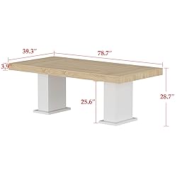 Homsee Large 78.7" L Dining Table for 8-10