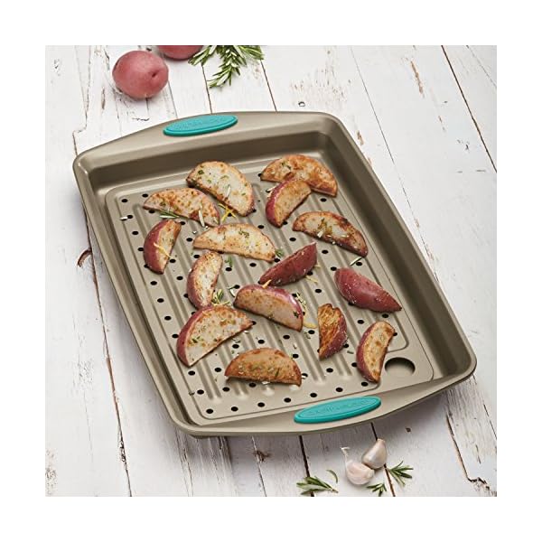 Rachael Ray Cucina Nonstick Bakeware Set with Grips, Nonstick Cookie