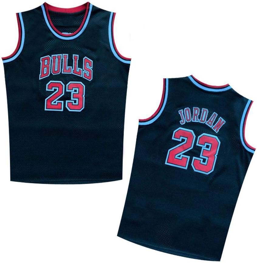 Kiond jionght Youth/Kids #23 Basketball Jersey Retro Athletics Jersey Red White Black