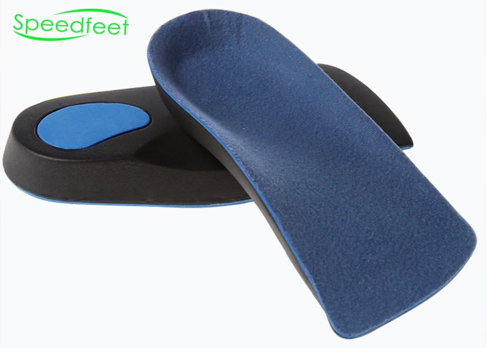 Speedfeet 3/4 Orthotic with Metatarsal Pad Cushion Arch Support,EVA Insoles,5-Size for Men and Women(US W(5.5-8.5)/M(6) EU 36-38)