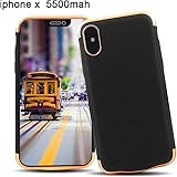 For iPhone X / 10 / XS Charger Case, BSWHW 5500 mAh 5.8 Inch iPhone X / 10 / XS Portable Battery Case Protective Charging Case Extended Rechargeable Battery Pack Juice Power Bank - Black