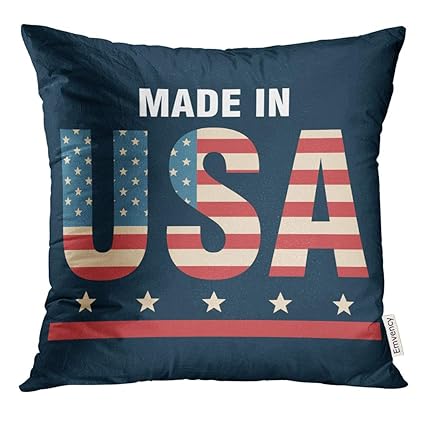 Amazon Com Vanmi Throw Pillow Cover America Made In Usa Emblem