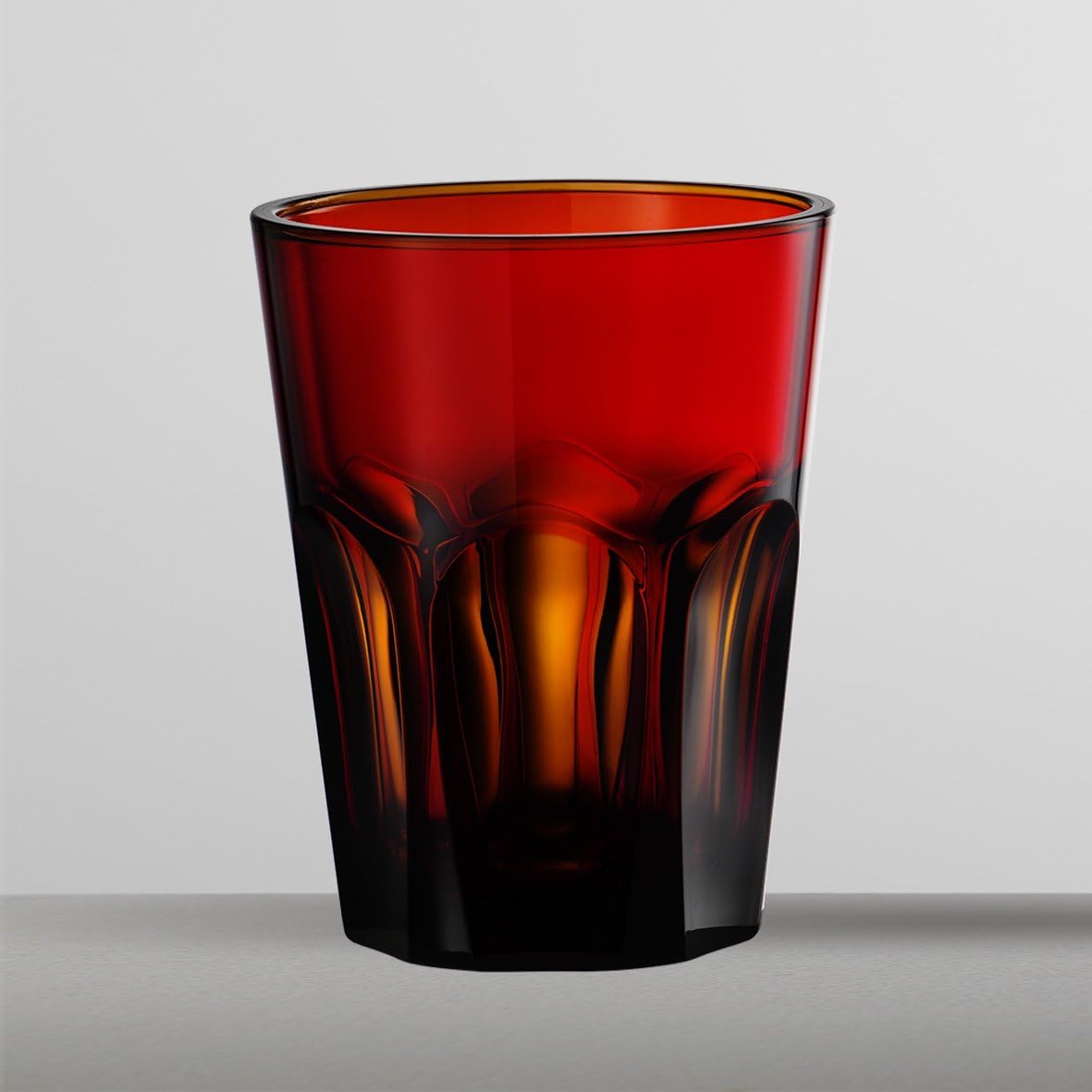 Set 6 Mario Luca Giusti Double Face Glass Scarlet