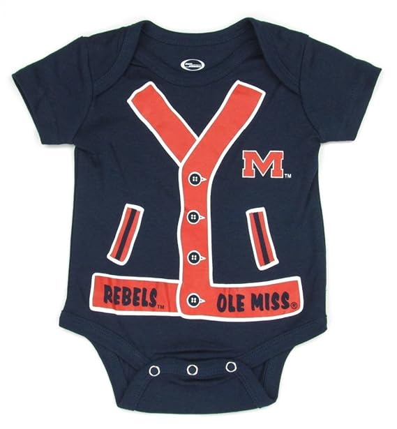 Mississippi Ole Miss Rebels Infant Baseball Jersey Creeper Navy (18 Months