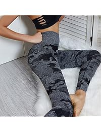Leggings sin costuras de camuflaje de cintura alta para dama, gimnasio, capri, ajustados, pantalones de yoga, leggings deportivos