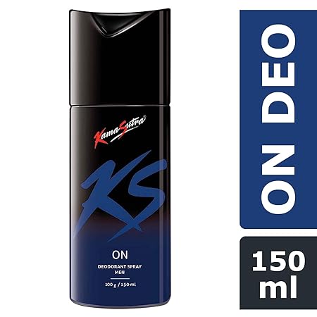 Kama Sutra On Deodorant for Men | Long Lasting Fresh & Spicy Fragrance | Suitable for Sensitive Skin | Deodorant for Gym and Party Enthusiasts | Energetic & Refreshing Body Spray | Aerosol Series, 150 ml