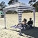 EasyGO Cabana 6' X 6' Beach & Sports Cabana Stays Cool & Comfortable - Easy Assembly - Large Shade Area-Elegant & Classy,Black,EGP-CBN-001-