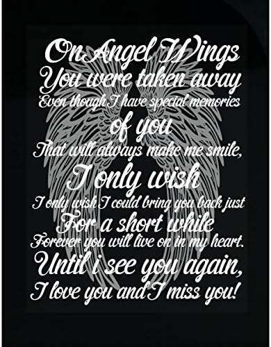 Angel Wings Lost Loved One I Miss You - Sticker