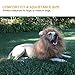 Gimilife Dog Lion Mane, Dog Costume Lion Mane Wig Halloween Costumes for Medium Large Dog with Ears & Tail, Fancy Lion Hair Dog Clothes Holiday Party (M Size,Light Brown)