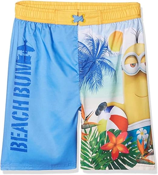 Minions Boys Swim Shorts, Swimming Beach Trunks, Surf Water Boxers for