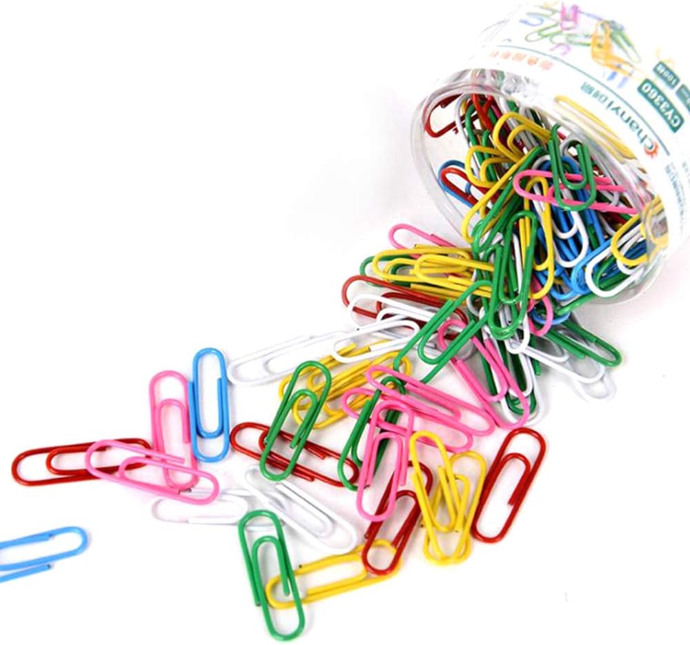 Xinlie Clips de Papel Recubiertos de Plastico Clips de Papel de Colores
