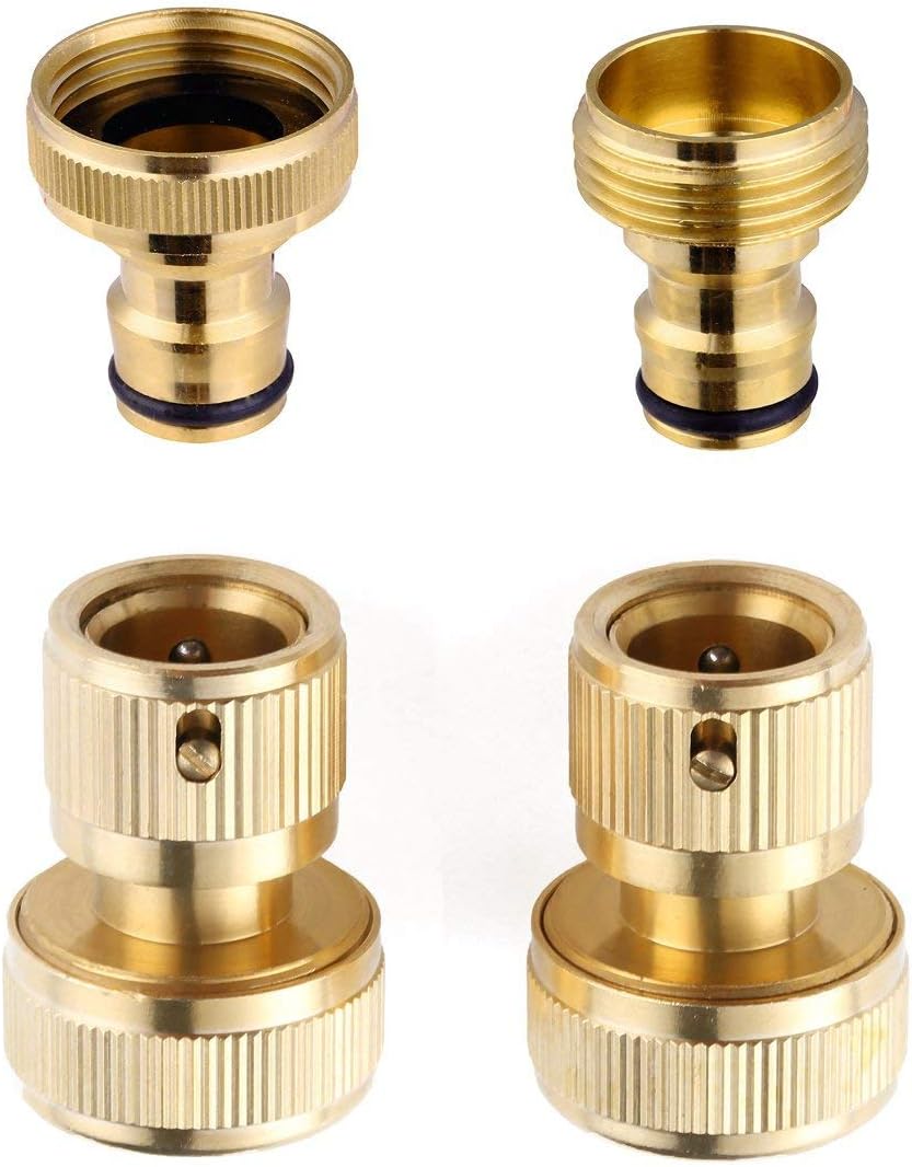 Litorange Brass Garden Hose Connector Repair Kit 3/4″ Water Hose Mender
