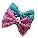 Yazon 5inch Sequin Fabric Bows Hair Clips Baby Sequin Hair Bows Girl's Hair Clips 12pcs mix 12 color …