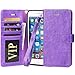 iPhone 7 Case, Moze iPhone 7 Wallet Case [4 Card Slots ] [Wrist Strap] [Stand Feature] PU Leather Flip Wallet Case Cover for iPhone 7 (4.7) - Purple