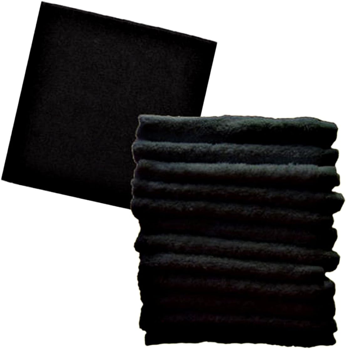 UK MANUFACTURER Pack of 6 Egyptian 100% Super Soft Cotton Towel-550Gsm Face Cloth (BLACK)