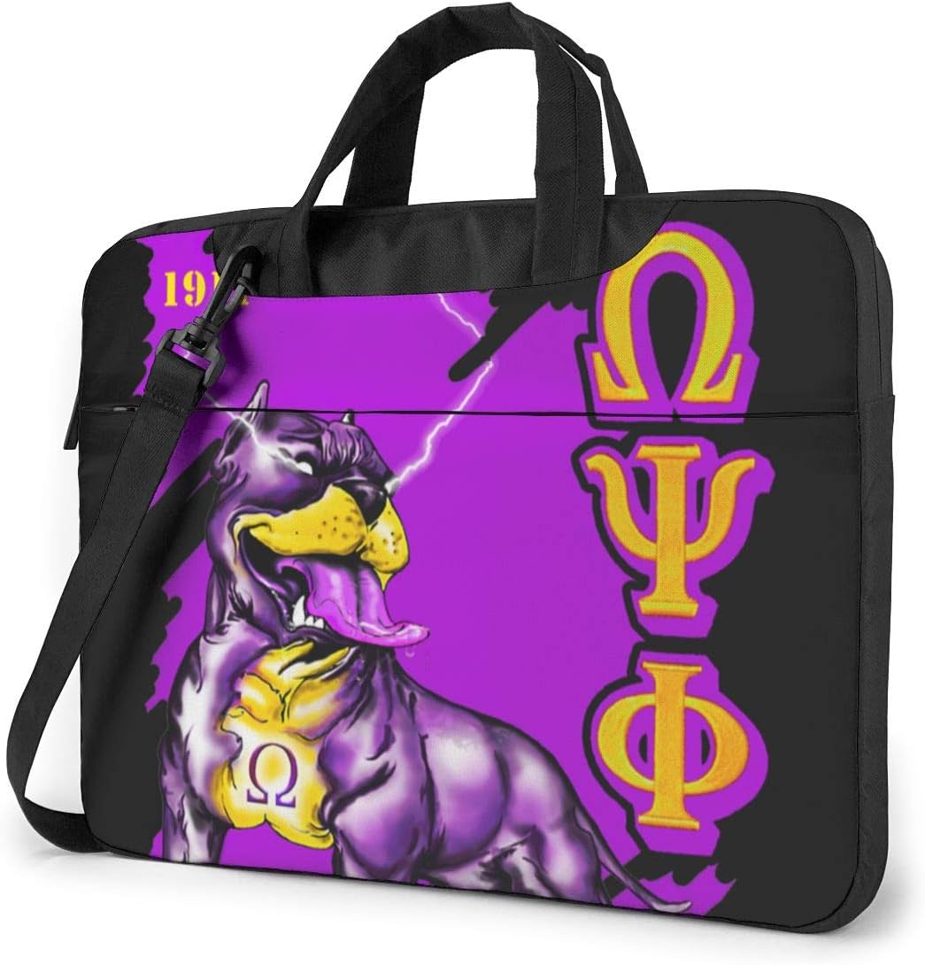 Dxddsdks Omega Psi Phi Laptop Shoulder Bag Notebook Soft Carring Tablet Travel Case 15.6 inch