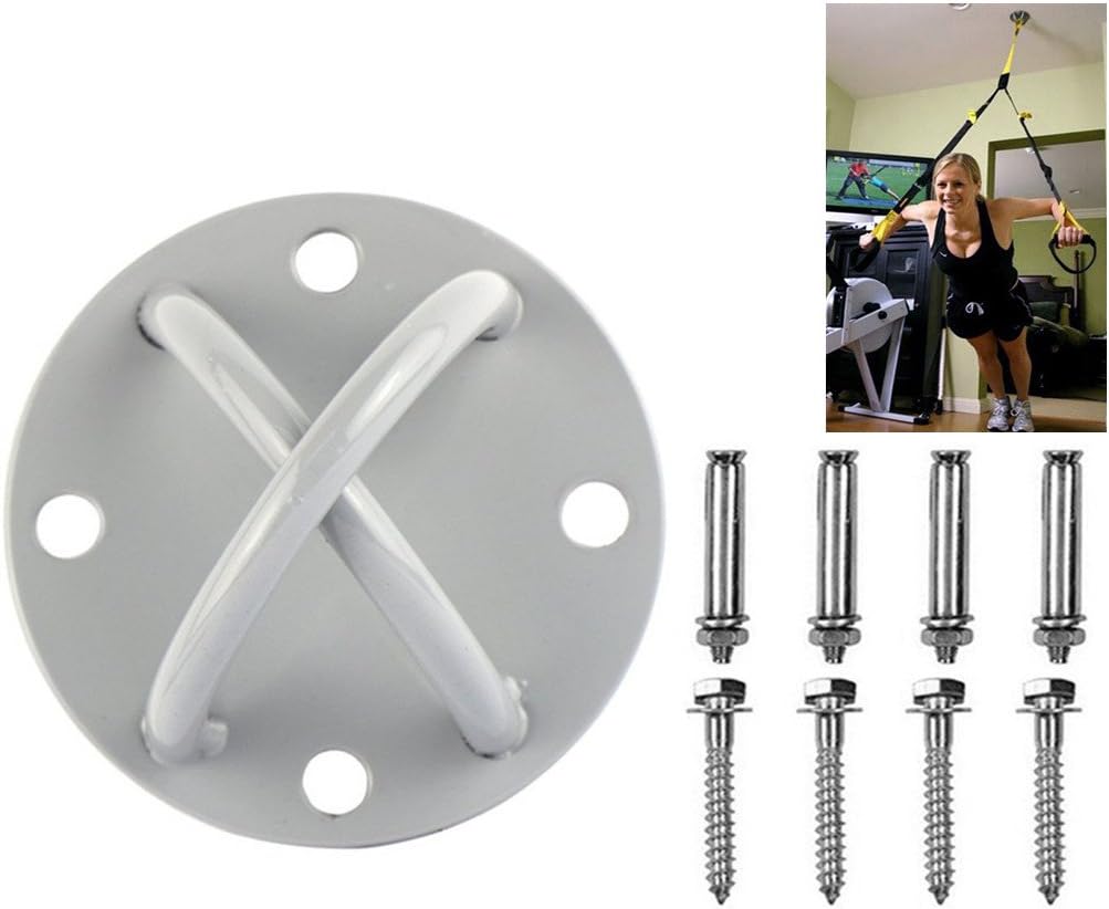 Qiorange Wall Mount Bracket for TRX Suspension Straps Perfect for Aerial Yoga Swing &Hammock, Resistance Band,Gym Sports Training,Olympic Gymnastic Rings, Boxing Equipment,Battle Rope (Type D)