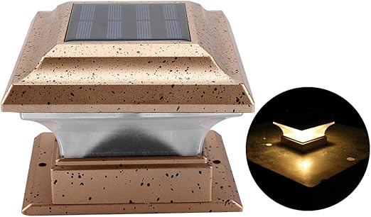 Riuty Angetriebene Zaun-Pfosten-Lampe, ABS-Sicherheit im Freien