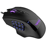 HAVIT 12000 DPI 19 Programmable Buttons Optical Sensor Pixart PMW 3360 Optical MMO Gaming Mouse - Black (HV-MS735)